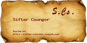 Sifter Csongor névjegykártya