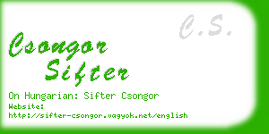 csongor sifter business card